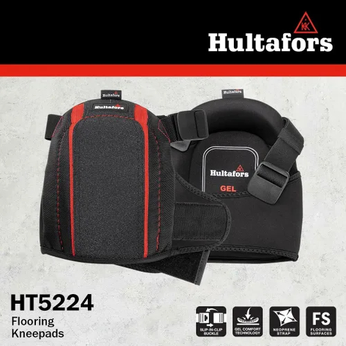 Vista 5 de Hultafors Work Gear HT5224 Rodilleras de gel para el trabajo, con cojín de gel grueso en capas, carcasa exterior de PVC resistente, cómoda correa