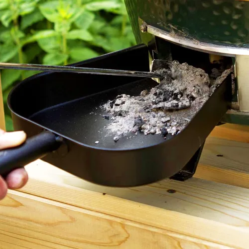 Vista 7 de OLAMO Juego de herramientas para cenizas para huevos de color verde grande, herramientas de limpieza de parrilla Kamado, herramientas de póquer