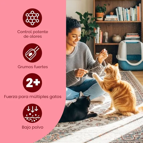Vista 8 de Fresh Step Advanced - Arena aglutinante para gatos, control de olores para varios gatos, extragrande, 37 libras en total