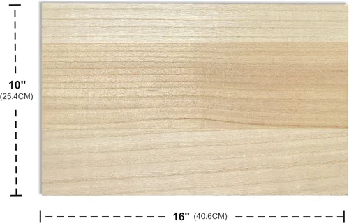 Vista 2 de Paquete de 4 tableros de madera de Paulownia de doble cara de MDF chapada, núcleo de MDF, 0.252 in 1/4 pulgadas, 10 x 16 pulgadas, tableros