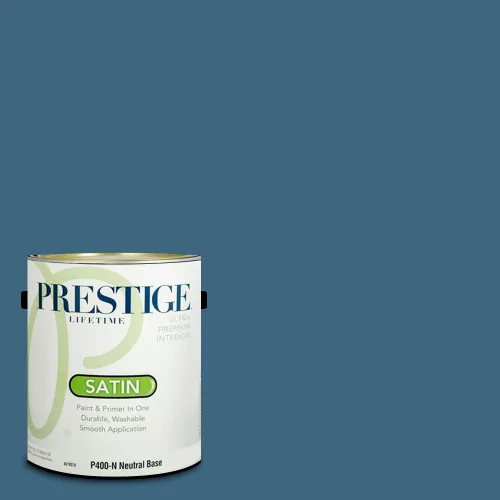 Vista 270 de Prestige Paints - Pintura exterior e imprimación en uno, 1 galón, plano, coincidencia comparable con Behr Misty Isle, P500-N-MQ5-62