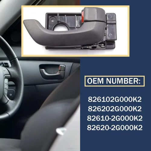 Vista 4 de 2 manijas interiores para puertas delanteras y traseras, manijas interiores para puerta interior izquierda del lado del pasajero, para Kia Optima