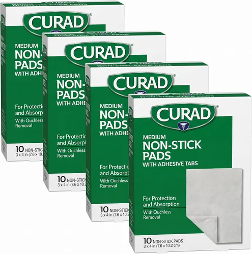 Vista 8 de Curad Almohadillas antiadherentes, 3 pulgadas x 4 pulgadas, 10