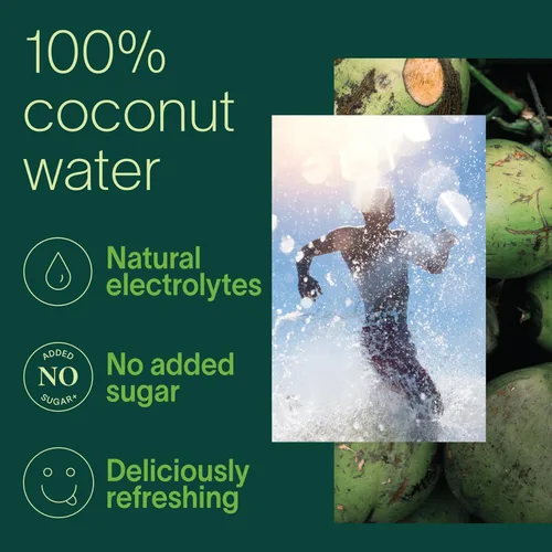 Vista 3 de Zico 100% agua de coco, sin azúcar añadida, refrescantemente deliciosa, hidratación con electrolitos, 11.2 onzas líquidas (paquete de 12)