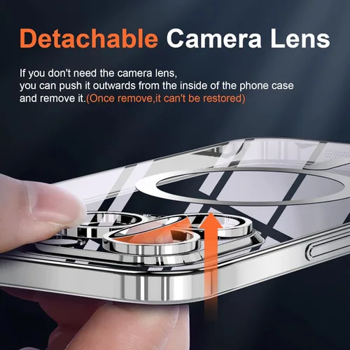 Vista 6 de Funda magnética delgada diseñada para iPhone 15 Pro Max [compatible con MagSafe], funda rígida de acabado fino [no se amarilla] funda de ajuste