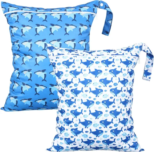 Vista 18 de Shappy 2 piezas de bolsa grande de lavandería para viajes, lavable, impermeable, húmeda y seca, bolsa grande para ropa sucia, para baño