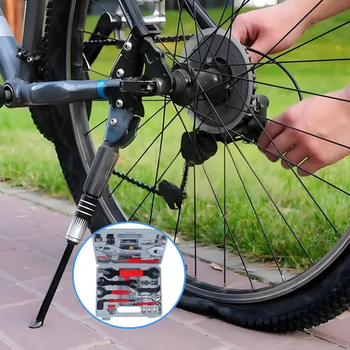 Vista 3 de Kit de herramientas para bicicleta con estuche de almacenamiento, juego de herramientas de reparación de bicicletas de 48 piezas, caja