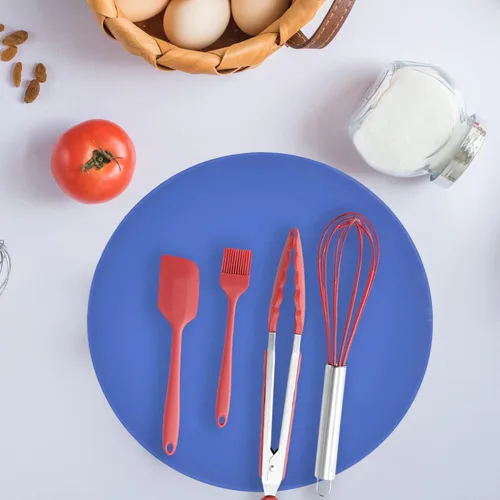 Vista 5 de KooMall Alfombrilla multiusos para microondas de 12, 10 y 8 pulgadas, salvamanteles, soportes para ollas, secar, hornear, tapete de lugar, soporte