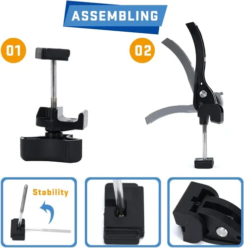 Vista 3 de Accesorio de instalación de repuesto para cubierta de camión Tonneau para cubierta rígida de triple pliegue, incluye abrazadera trasera, abrazadera