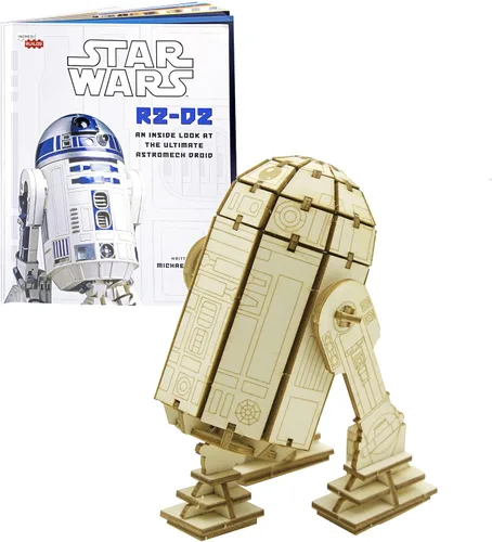 Vista 8 de Star Wars BB-8 - Rompecabezas de madera 3D y figuras de modelo (81 piezas) construye y pinta tu propia réplica de película de Star Wars en 3D