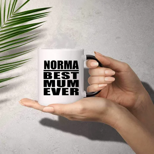Vista 3 de Designsify Gifts, Norma Best Mum Ever, 11oz Color Changing Mug Ceramic Heat Sensitive Magic Tea-Cup - for Birthday Anniversary Christmas Mothers Day
