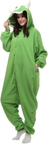 Vista 5 de Mike Wazowski - Mameluco para mujeres y hombres disfraz de Halloween y Navidad color verde
