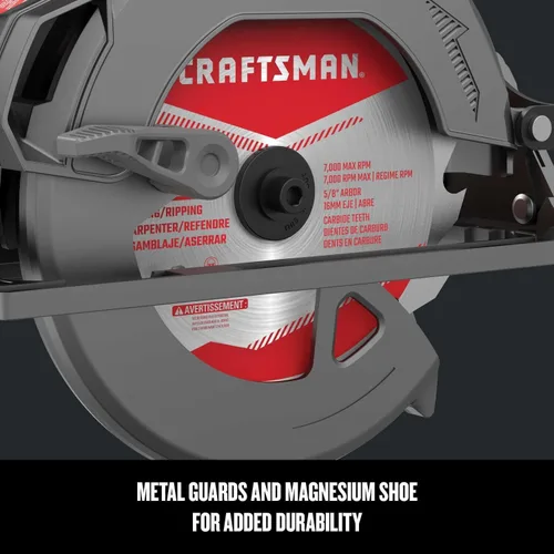 Vista 7 de CRAFTSMAN Sierra circular, 7-1/4 pulgadas, 15 amperios, con cable (CMES510)