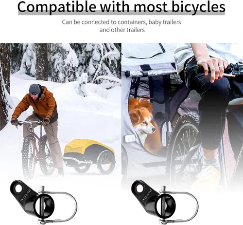 Vista 5 de MOSHAY Acoplador de remolque de bicicleta mejorado Codo en ángulo para empeine y remolques de bicicleta Schwinn