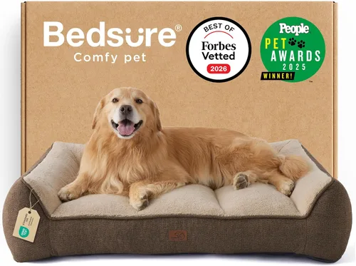 Vista 38 de Bedsure XL Cama ortopédica para perros de tamaño grande - Sofá de cama para mascotas extra grande y cómodo con funda impermeable y lavable, sofá