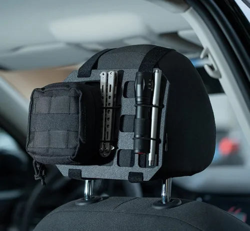 Vista 6 de TACNEX Organizador de Reposacabezas de Automóvil Panel MOLLE para Respaldo de Asiento de Vehículo Bolsa EDC Funda Portaherramientas Soporte