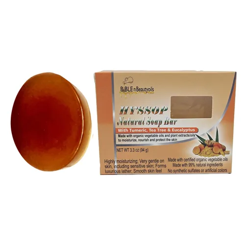 Vista 2 de Cleanse Me With Hyssop - Barra de jabón natural de hierba, infundida con hisopo, caléndula, extractos de té verde y fragancia ámbar para una