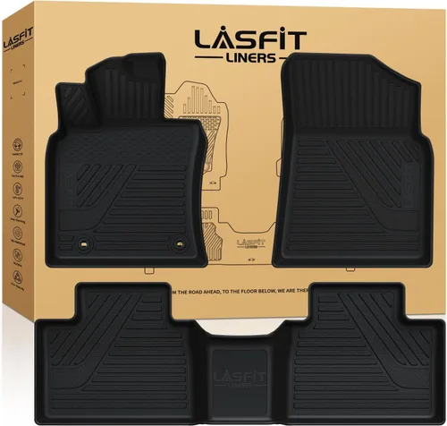 Vista 12 de LASFIT Alfombrillas para Toyota Tundra 2007-2011 doble cabina (no compatible con CrewMax o cabina regular), ajuste personalizado para todo
