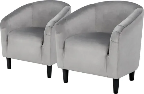 Vista 18 de Topeakmart Silla de barril, silla de acento de sherpa suave, silla auxiliar de club, estilo moderno, asiento profundo, sillón de barril para sala