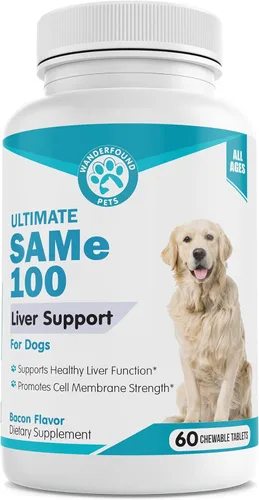 Vista 11 de Wanderfound Pets Same 100 soporte hepático para perros – Mismo suplemento hepático S-adenosil-L-metionina para apoyo hepático y cerebro – Sam E