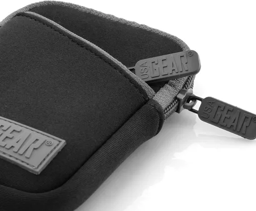 Vista 7 de USA Gear Funda pequeña para cámara digital con correa para la muñeca, presilla para cinturón - Funda pequeña y compacta para cámara compatible