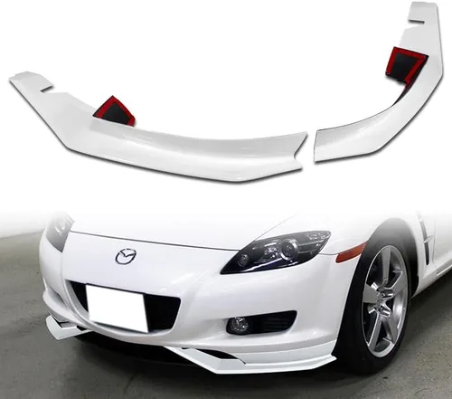 Vista 8 de EPARTS - Juego de 2 piezas de plástico ABS para parachoques delantero estilo MS, protección compatible con Mazda RX-8 2004, 2005, 2006, 2007, 2008
