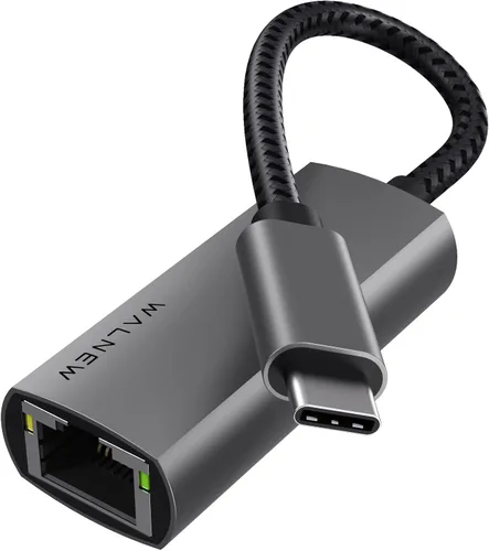 Adaptador USB-C a Ethernet, adaptador WALNEW USBC a RJ45 Lan, convertidor de cable de red Gigabit Cat a Thunderbolt 3 tipo C para Mac, MacBook