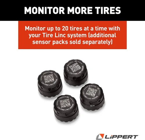 Vista 6 de Lippert Components - 2020106863 Sistema de monitoreo de presión y temperatura de neumáticos LINC para vehículos recreativos (TPMS) con sensores