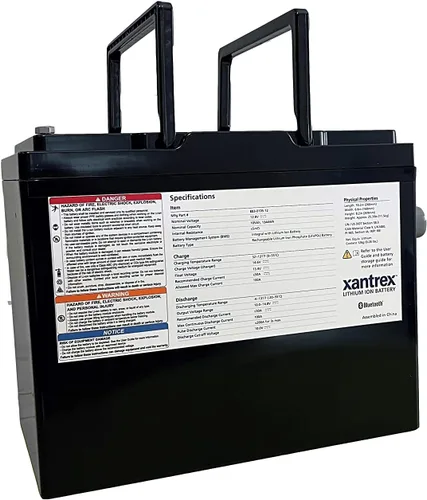 Vista 2 de Xantrex Batería de litio LiFePO4 (Grupo 27) - 105Ah 12v - BMS integrado, batería recargable de ciclo profundo 6000 - perfecta para RV/cámper