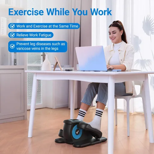 Vista 2 de MERACH Under Desk Elliptical Machine, Elliptical Leg Exerciser As Seen On TV for Seniors Adults Fully Assembled, Elliptical Exercise Machine