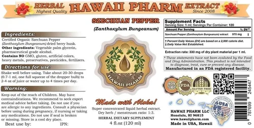 Vista 2 de Extracto líquido de pimienta Szechuan, pimienta de Szechuan (Zanthoxylum Bungeanum), tintura de cáscara de baya, suplemento de hierbas, Hawaii