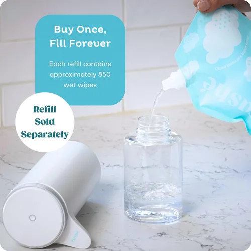 Vista 5 de Dispensador de espuma de papel higiénico, sin contacto, recargable e impermeable, alternativa a toallitas húmedas desechables, seguro para sépticos