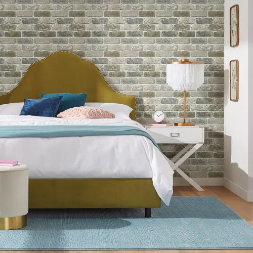 Vista 116 de Commomy 10 paneles de pared de ladrillo sintético 3D de 11.8 x 11.8 pulgadas, tamaño pequeño, de PVC, para despegar y pegar, azulejos autoadhesivos