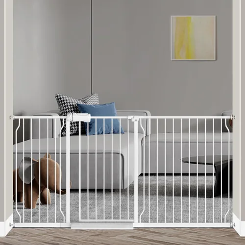 Vista 21 de Fairy Baby Fairy Baby Walk Through Baby Gate - Extensión de puerta de seguridad infantil blanca con cierre automático