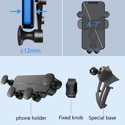 Vista 6 de Soporte para teléfono de coche para Nissan Murano 2015 2016 2017 2018 2019 2020 2021 2022 2023 2024 Accesorios para automóviles Decoración