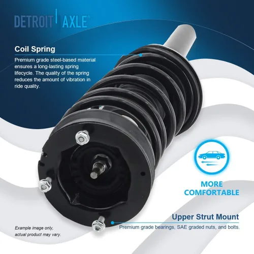 Vista 3 de Detroit Axle - 4 puntales para Chrysler Concorde Intrepid LHS Dodge Intrepid Ready Struts 1998-2004 con montaje de resorte helicoidal 300M delantero