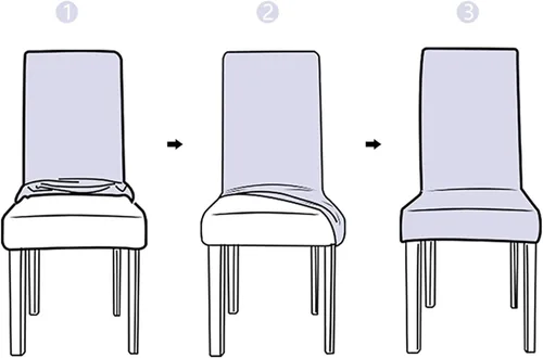 Vista 6 de Wangle Fundas elásticas para sillas universales, ajustadas, para sillas de comedor, fundas de terciopelo para el hogar, cocina, comedor, boda, juego