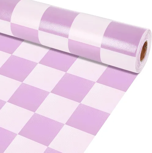 Vista 12 de Rollo de Tablón de Anuncios a Cuadros Azul, Azul Pastel, Reutilizable, Impermeable, Borrable, Póster de Tablón de Anuncios de Tela No Tejida