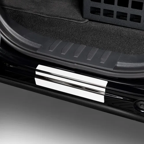Vista 2 de Putco Kit de placas de umbral de puerta de acero inoxidable con logotipo F150 - Compatible con Ford F150 SuperCrew 2021-2026