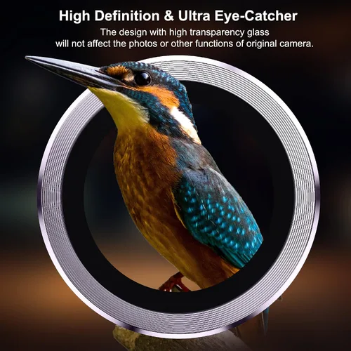 Vista 3 de Hoerrye - Protector de lente de cámara para Samsung Galaxy S22 Ultra, aleación a prueba de caídas y arañazos, protección para accesorios de 6.8