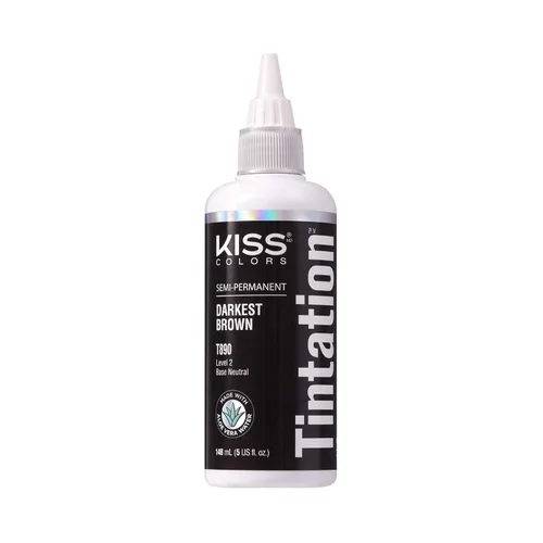 Vista 15 de Kiss Tintation - Tratamiento de color semipermanente para el cabello, 5 onzas líquidas (148 ml), color marrón oscuro cálido