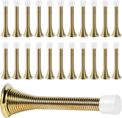 Vista 12 de KISEER - Paquete de 12 topes de puerta de resorte de 3 1/4 pulgadas, tapón de puerta de resorte flexible resistente con puntas de parachoques