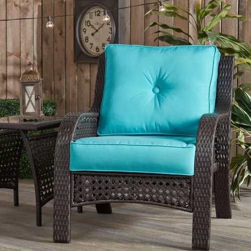 Vista 2 de Greendale Home Fashions Sunbrella Premium - Juego de cojines profundos para exteriores, 2 piezas, lona Aruba