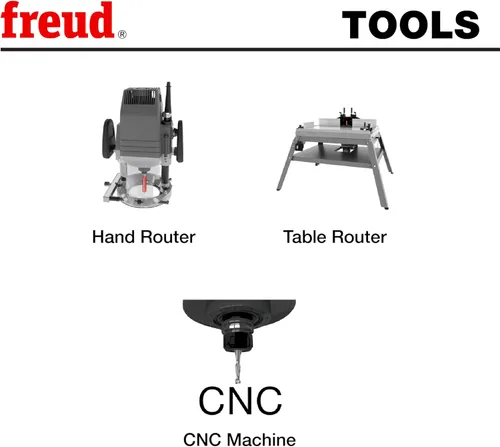 Vista 5 de Freud 89-100 juego de 3 brocas para ruteadora redondas en forma de abalorio