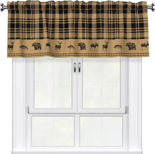 Vista 45 de Cenefa de estrella del oeste de Texas para ventana, rústica, granja, granero, cocina, cenefa de ventana rural vintage con bolsillo para barra