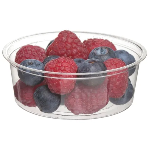 Vista 4 de ECO PRODUCTS Vasos para porciones de plástico PLA transparente compostable de 2 onzas, caja de 2000, recipientes redondos para alimentos fríos