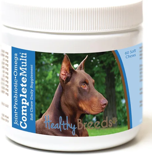 Vista 350 de Healthy Breeds Cavalier King Charles Spaniel - Multivitamínico todo en uno, completo con probióticos, glucosamina, condroitina y omegas, 60