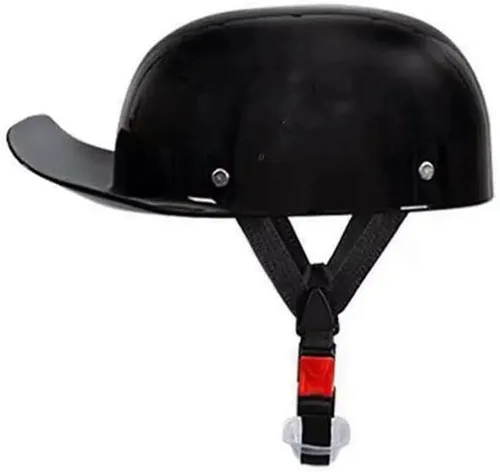 Vista 11 de Vintage Open Face Motorcycle Half Helmet DOT Approved Baseball Cap Helmet with Adjustable Quick Release Buckle for Adult Men Women Chopper Scooter