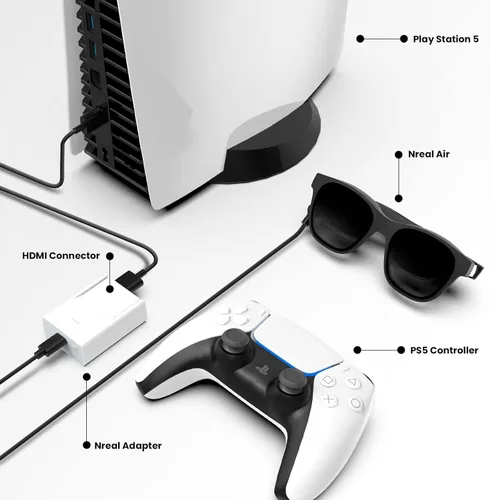 Vista 6 de Nreal Air Adapter Connects to iPhone via Lightning to HDMI Adapter Compatible with Nintendo Switch Playstation 4Slim5 and Xbox Series XS