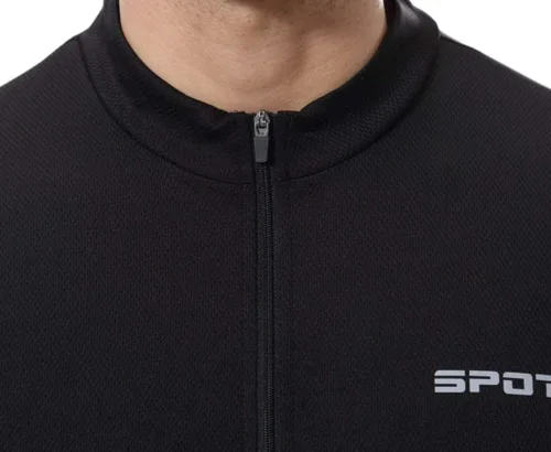 Vista 3 de Spotti Playera de mangas largas para ciclismo, para hombre. Remera para ciclismo, transpirable y de secado rápido.